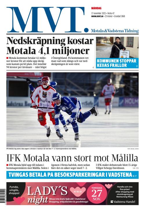 Motala Vadstena Tidning 17.11.2025
