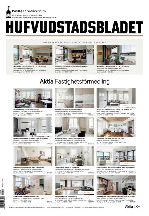 Hufvudstadsbladet 17.11.2025
