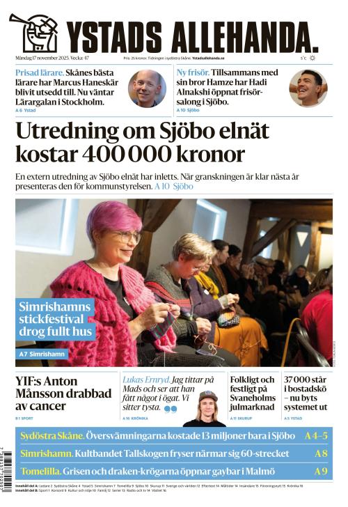 Ystads Allehanda 17.11.2025