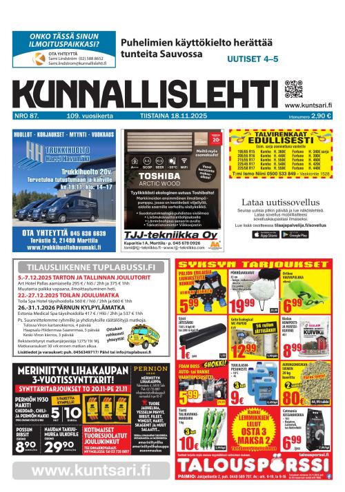 Kunnallislehti Paimio-Sauvo-Kaarina 18.11.2025