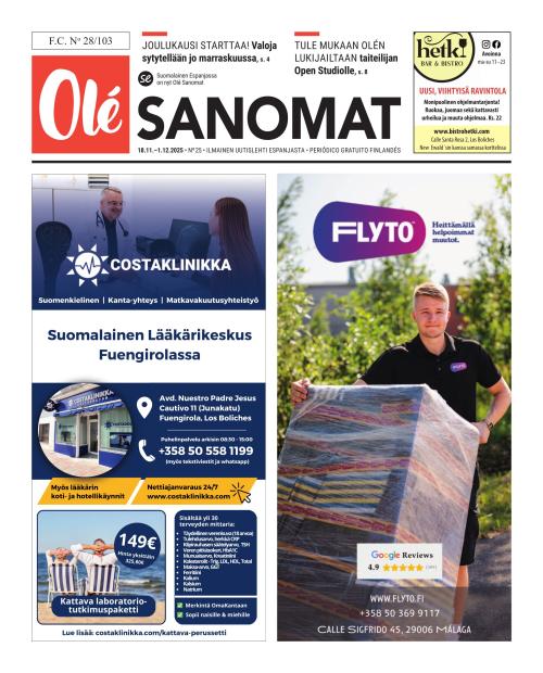 Olé Sanomat (Suomalainen Espanjassa-lehti) 25/2025