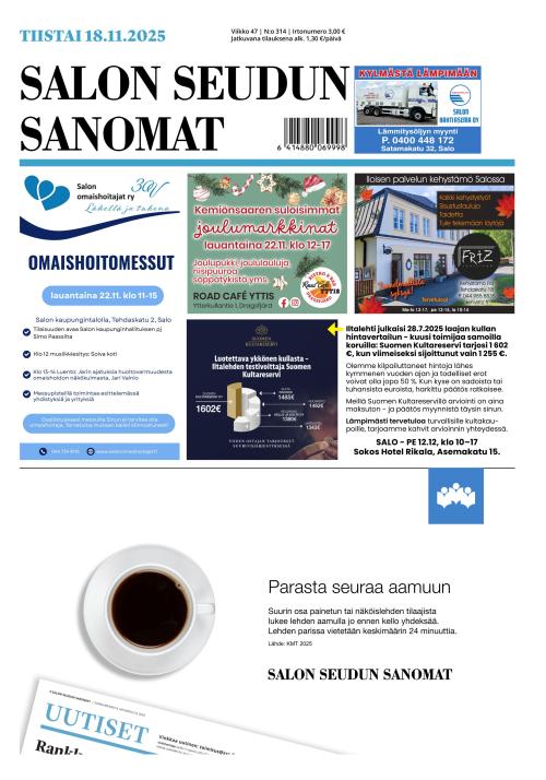 Salon Seudun Sanomat 18.11.2025