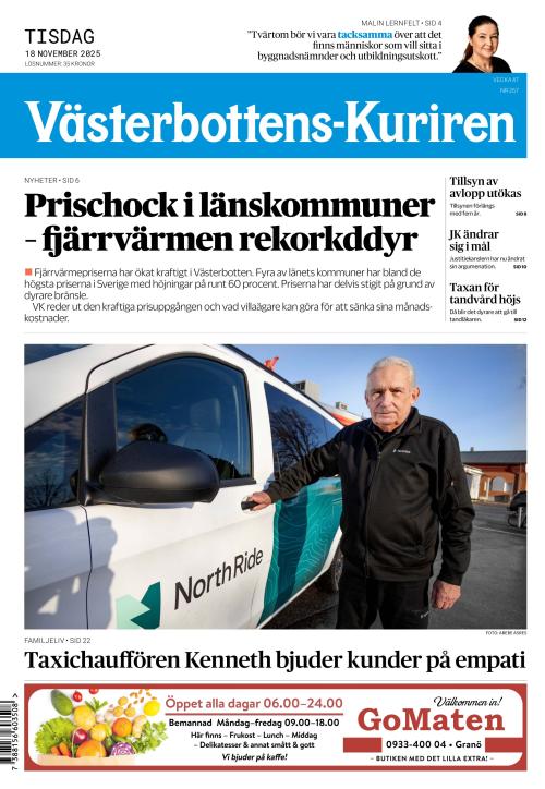 Västerbottens-Kuriren (SE) 18.11.2025