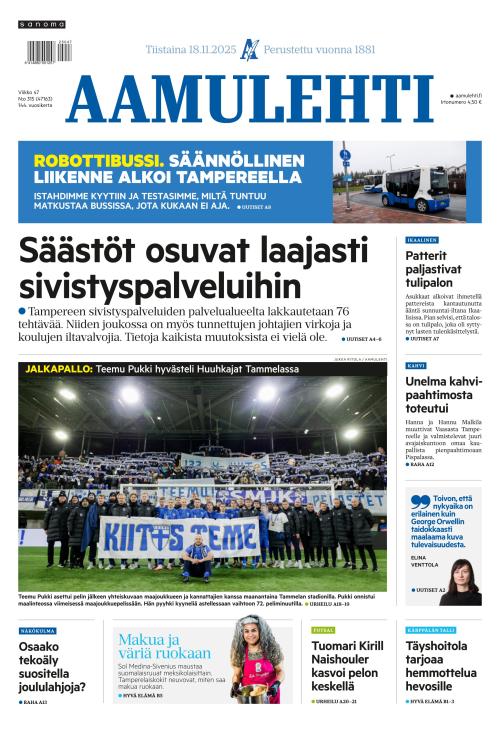 Aamulehti 18.11.2025