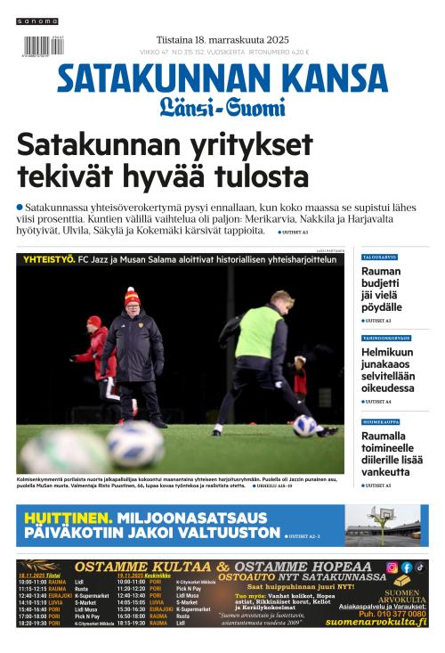 Satakunnan Kansa Länsi-Suomi 18.11.2025