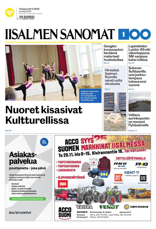 Iisalmen Sanomat 18.11.2025