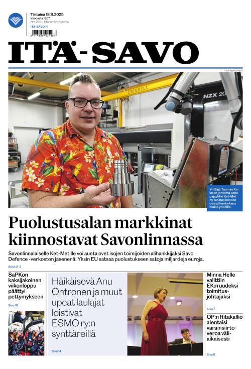 Itä-Savo 18.11.2025