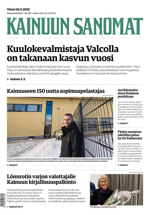 Kainuun Sanomat 18.11.2025