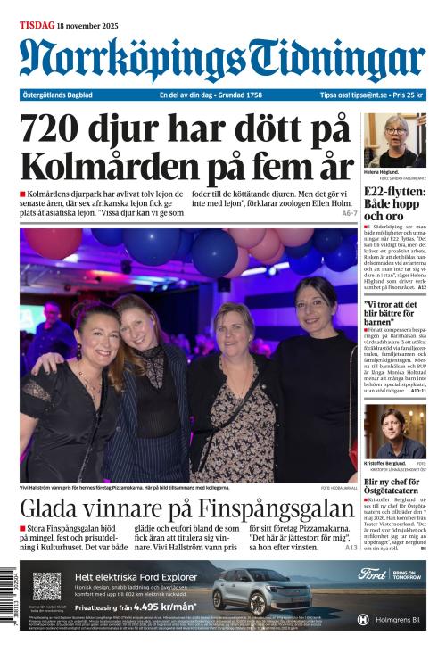 Norrköpings Tidningar 18.11.2025