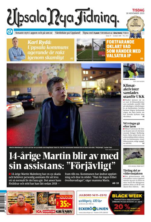 Upsala Nya Tidning 18.11.2025