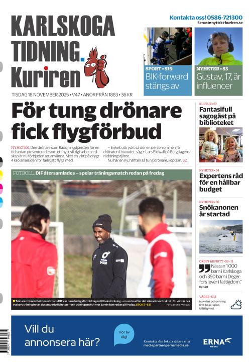Karlskoga Tidning-Kuriren 18.11.2025