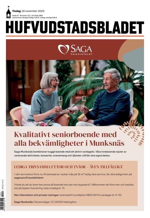 Hufvudstadsbladet 18.11.2025