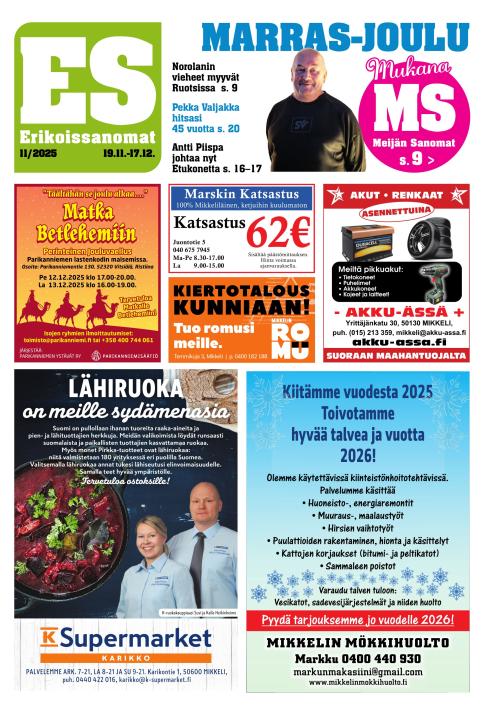 Mikkelin erikoissanomat 19.11.2025