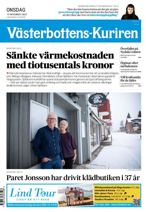 Västerbottens-Kuriren (SE) 19.11.2025