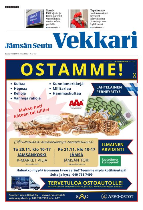 Jämsän Seutu ja Vekkari 19.11.2025