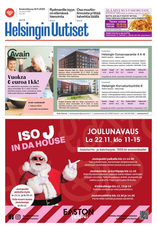 Helsingin Uutiset (Itä) 19.11.2025