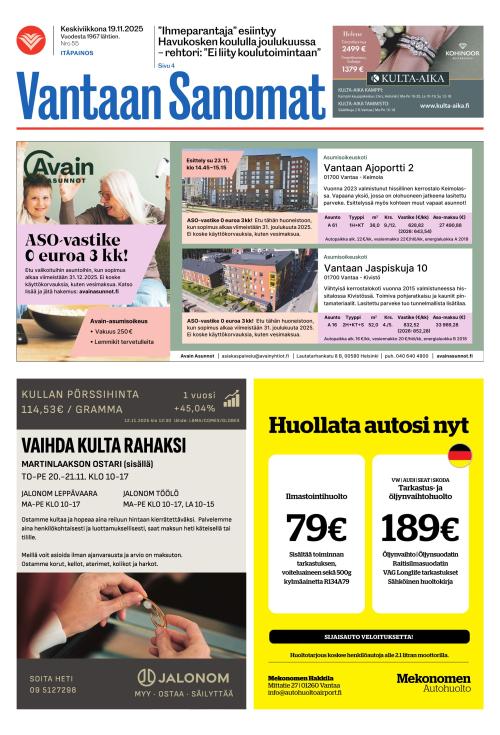 Vantaan Sanomat (Itä) 19.11.2025
