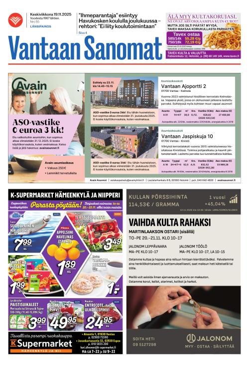 Vantaan Sanomat (Länsi) 19.11.2025