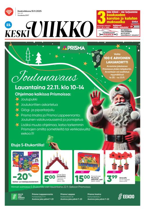 ES Keskiviikko (Etelä-Saimaa -liitteet) 19.11.2025