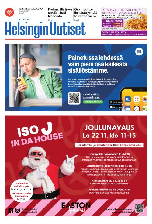 Helsingin Uutiset (Kaakko) & Kallio Lehti 19.11.2025