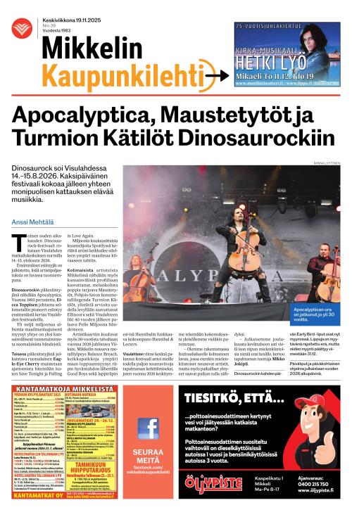 Mikkelin kaupunkilehti 19.11.2025