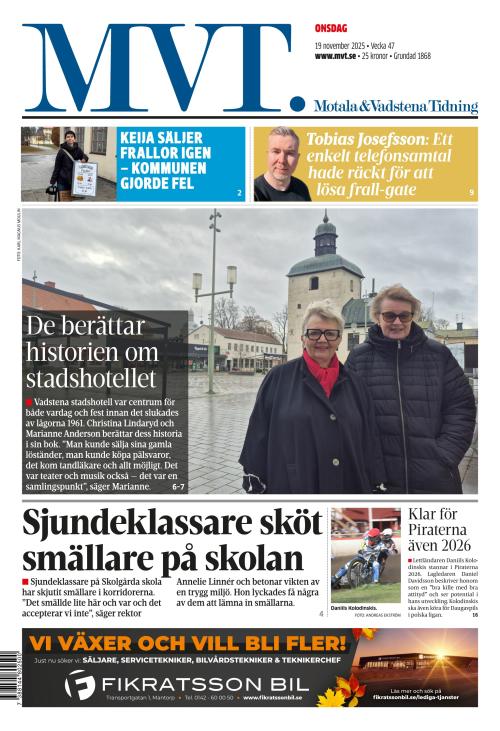 Motala Vadstena Tidning 19.11.2025