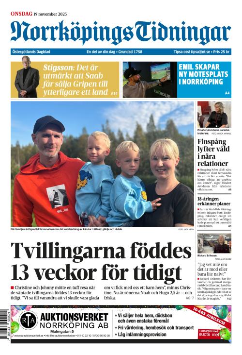 Norrköpings Tidningar 19.11.2025