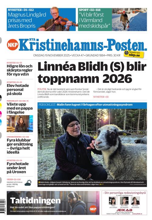 Nya Kristinehamns-Posten 19.11.2025
