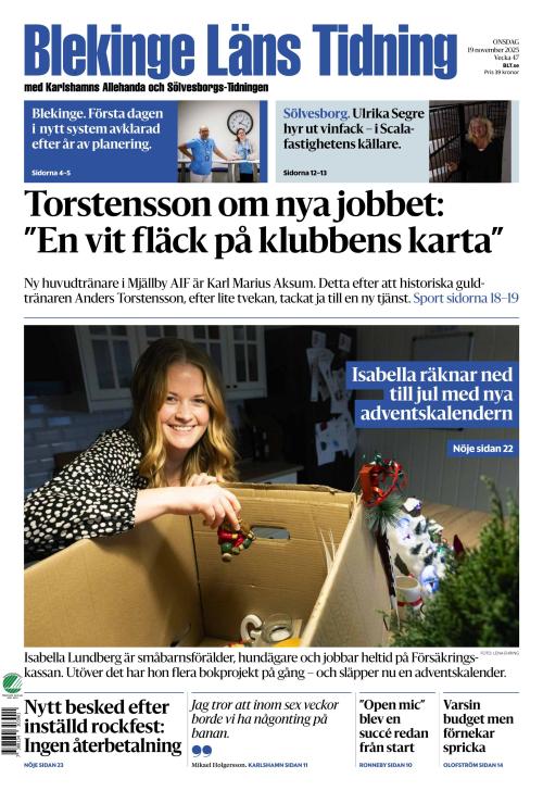 Blekinge Läns Tidning 19.11.2025