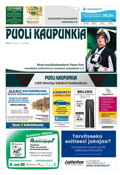 Puoli Kaupunkia Helsinki A 21.11.2025