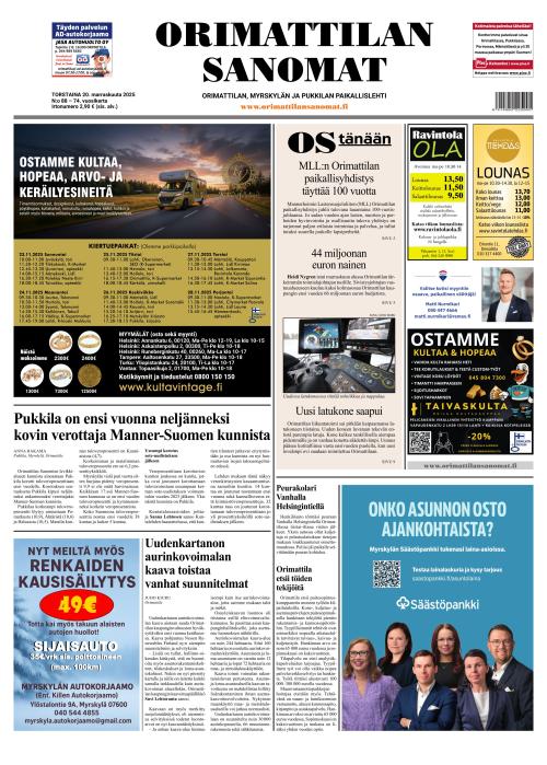 Orimattilan Sanomat 20.11.2025