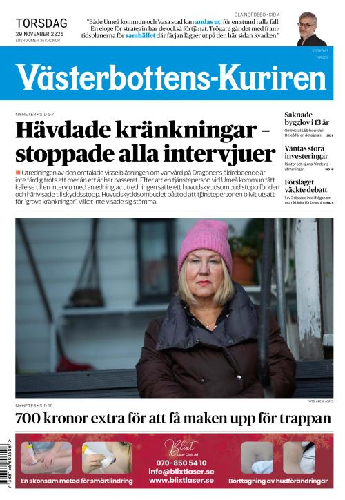 Västerbottens-Kuriren (SE) 20.11.2025