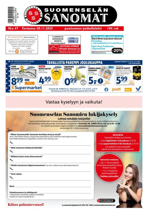 Suomenselän Sanomat 20.11.2025