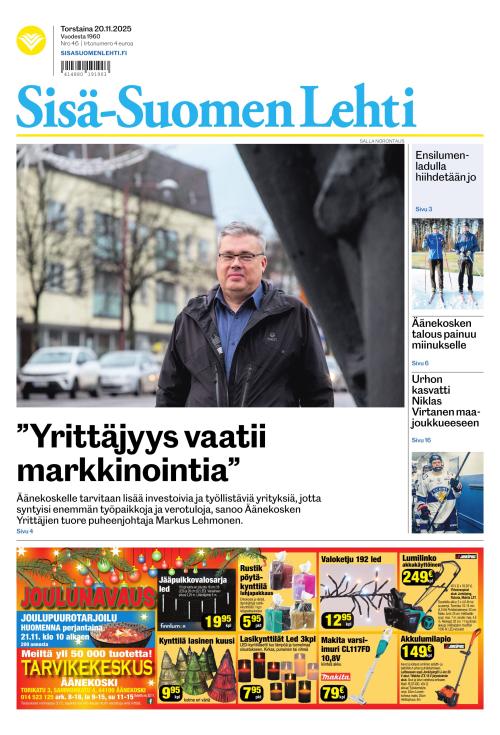 Sisä-Suomen Lehti 20.11.2025