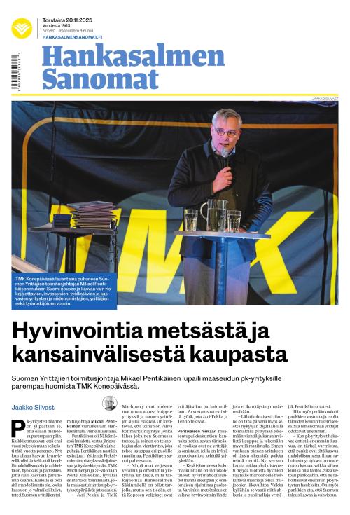 Hankasalmen Sanomat 20.11.2025