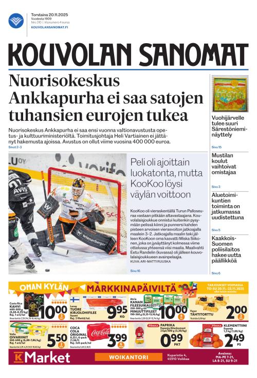 Kouvolan Sanomat 20.11.2025