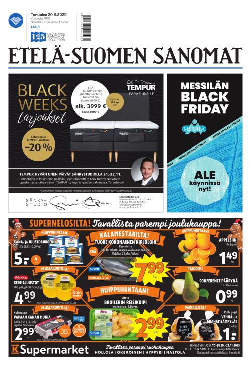Etelä-Suomen Sanomat 20.11.2025