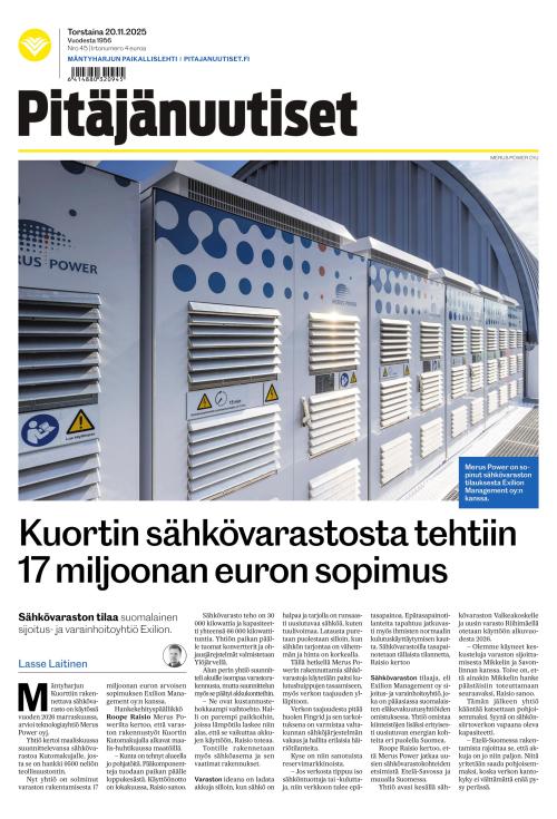 Pitäjänuutiset 20.11.2025