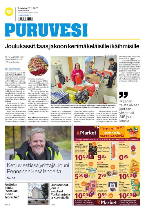 Puruvesi-lehti 20.11.2025