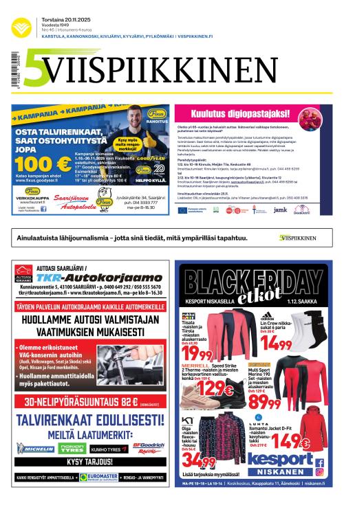 Viispiikkinen 20.11.2025