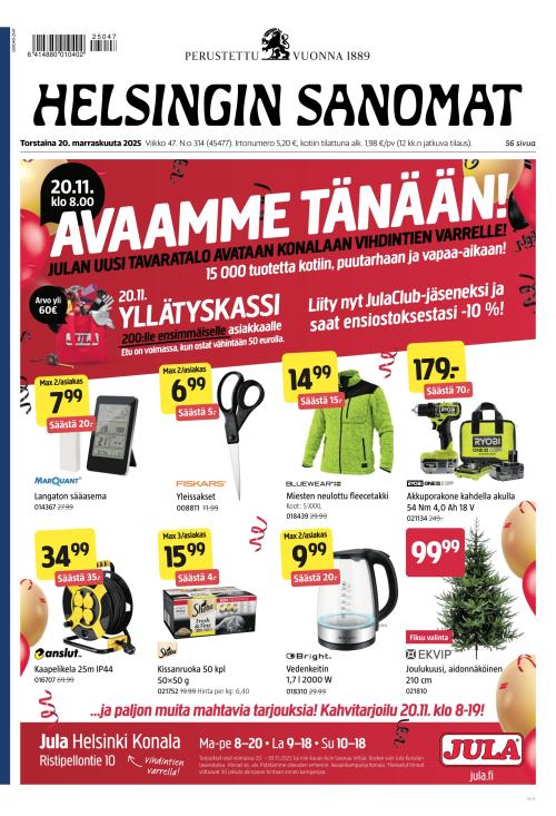 Helsingin Sanomat 20.11.2025