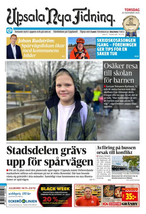 Upsala Nya Tidning 20.11.2025