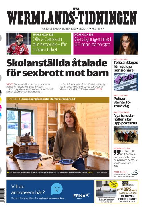 Nya Wermlands-Tidningen 20.11.2025