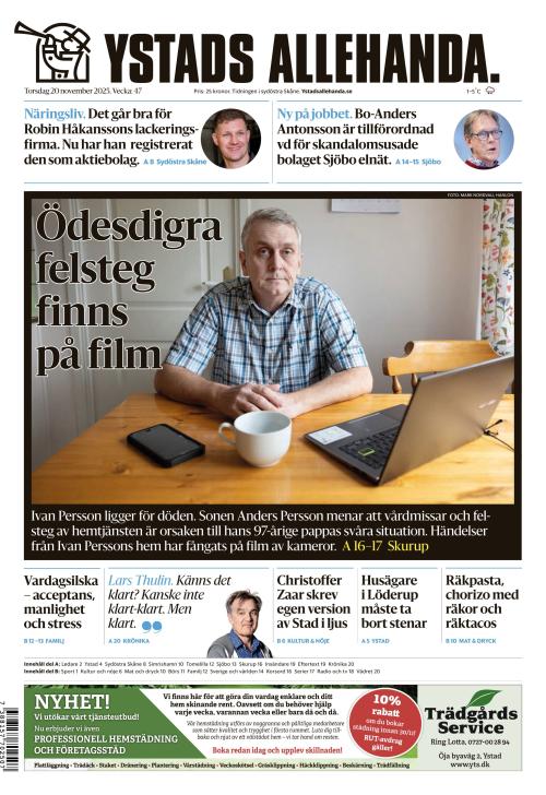 Ystads Allehanda 20.11.2025