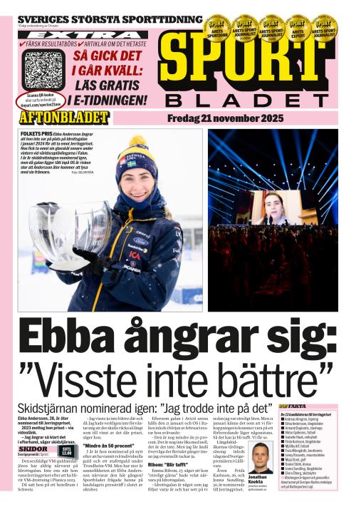Aftonbladet Sportbladet 21.11.2025