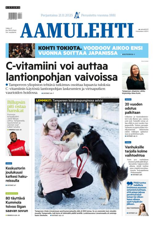Aamulehti 21.11.2025
