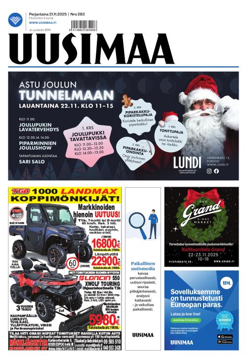 Uusimaa 21.11.2025