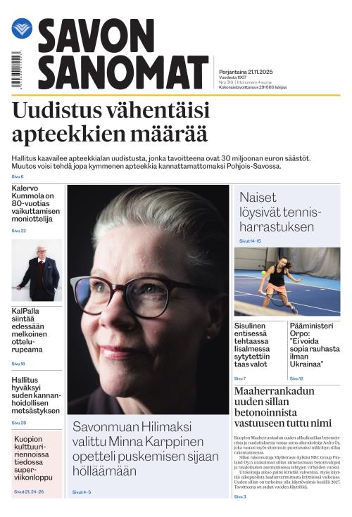 Savon Sanomat 21.11.2025