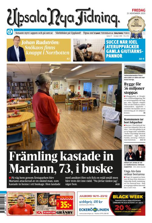 Upsala Nya Tidning 21.11.2025