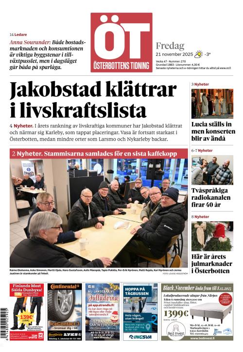 Österbottens Tidning 21.11.2025